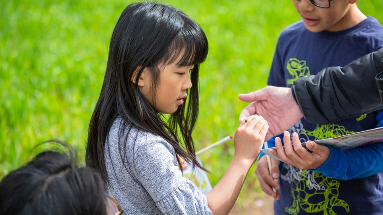 Visitors on an Easter trail